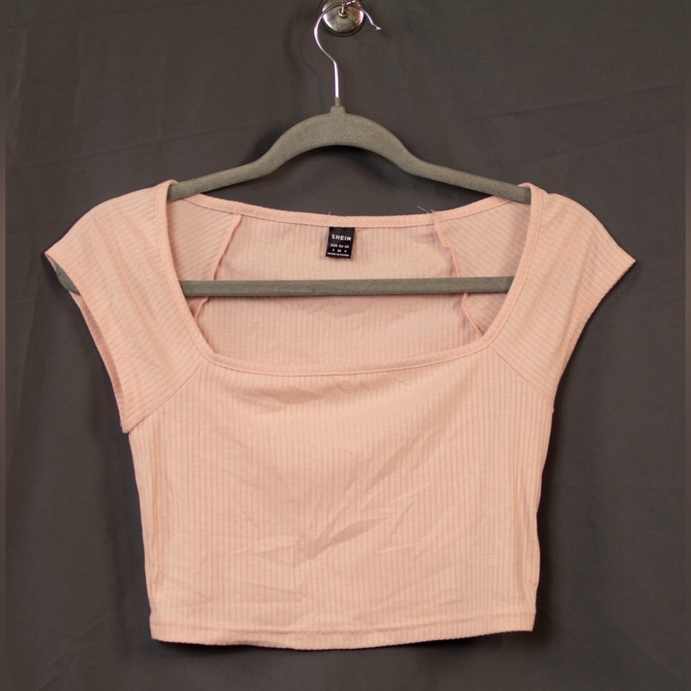 Light Pink Cropped Shirt